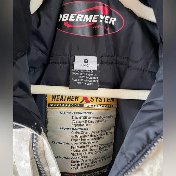 Obermeyer, juniors 8, possibly women’s XS, hooded snowboard outdoor coat camo - Picture 4 of 8